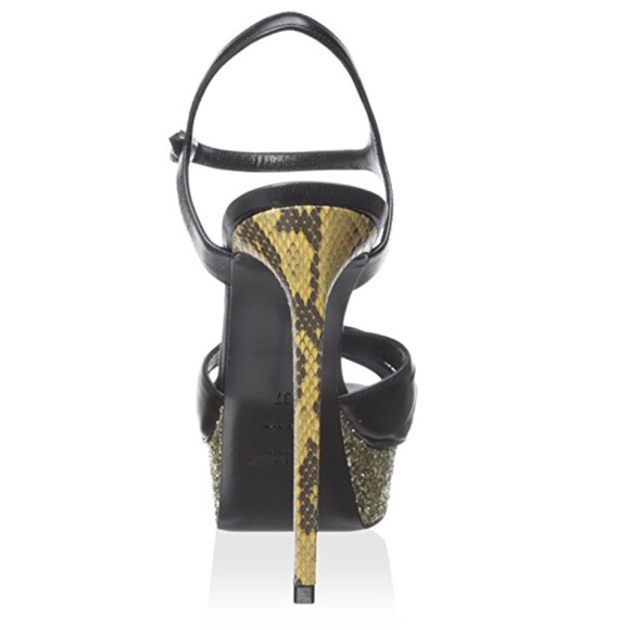Saint Laurent Classic Sandal Black/Gold Glitter - Picture 3 of 7